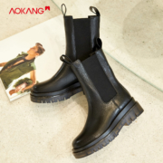聚划算百亿补贴：AOKANG 奥康 104912003 女士 马丁靴