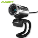 AUSDOM AW615电脑摄像头高清直播网络教学网课1080P视频广角带麦克风USB外置笔记本台式电脑摄像头