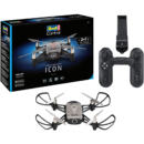 Revell Control 23825 遥控相机 四轴飞行器 ICON（720p/2.4GHz 遥控器/还可以通过智能手机应用程序控制/面部检测/遥控四旋翼器/18 厘米）