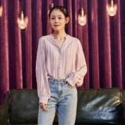 限尺码：Tonlion 唐狮 62532FC0015460472 女士雪纺衬衫