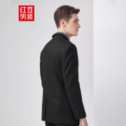 HODO 红豆 HMDKO1D1610 男士中长款呢大衣