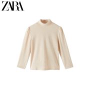 柔软舒适！ZARA 女童高领基本款T恤