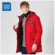 JEANSWEST JW-94-122TB510 男士连帽棉服中长款