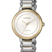 prime会员！Citizen 西铁城 EM0674-81A 女士玫瑰钢带光动能腕表 含税到手￥877.07