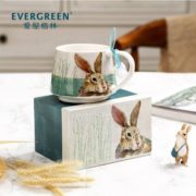 送礼佳品！Evergreen 爱屋格林 北欧式创意咖啡杯家用陶瓷情侣杯 多款