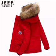 吉普JEEP  羽绒服  加拿大风白鸭绒  加厚保暖