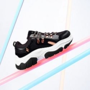 SKECHERS 斯凯奇 74238-BKRG 女士休闲鞋