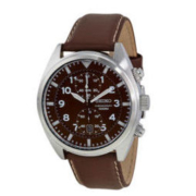 SEIKO 精工 CHRONOGRAPH系列 SNN241 男士石英手表 42.6mm 棕盘 棕色皮革带 圆形