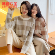 26日0点：韩都衣舍 GW10590 女士格纹毛衣