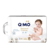 轻薄透气！Q·MO 奇莫 淳棉纸尿裤 S66片