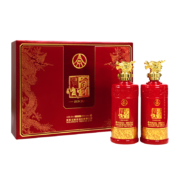 宜宾五粮液生产 尊酒 浓香型白酒52度 500mlx2瓶