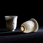 熹谷 白瓷 羊脂玉陶瓷茶杯 凤凰杯