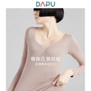 轻薄舒适！DAPU 大朴 网纱V领恒温女士保暖内衣 54.92元包邮（需用券）
