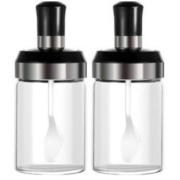 夸克 勺盖一体家用玻璃调料瓶 350ml*3 送辨识贴