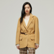 聚划算百亿补贴：ME&CITY B39949 女士纯羊毛西装领大衣