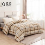 轻盈透气！佳佰 格爵 亲肤提花纤维被 150*200cm 4斤