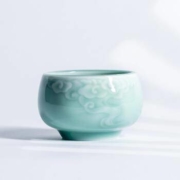 xigu 熹谷 龙泉青瓷 浮雕祥云主人杯茶杯