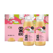 限湖南：汇源 果100  低温果汁  300ml*4瓶 桃汁*8件