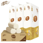 京东PLUS会员： 清风 B00C8MBSEN 原色卷纸 4层*83g*36卷 *2件