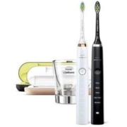 PHILIPS 飞利浦 Sonicare DiamondClean系列 HX9392/39 声波电动牙刷2只装 黑色+玫瑰金色