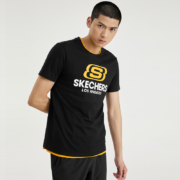 聚划算百亿补贴：Skechers斯凯奇 男装 印花针织短袖