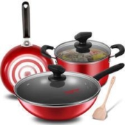 12点：COOKER KING 炊大皇 B49766 合金锅具套装 3件套 中国红