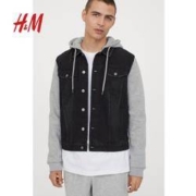 H&M 0407354 男士连帽牛仔夹克