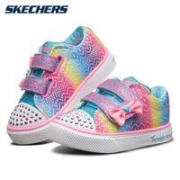百亿补贴：Skechers 斯凯奇 女小童 闪灯魔术贴  运动休闲鞋 10928N
