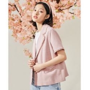 LED'IN 乐町 CWBBA213910 女士短袖西装外套
