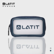 LATIT 旅行透明防水化妆包 便携式收纳包 蓝色