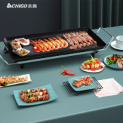 志高 CHIGO 电烧烤炉 家用电烤盘 无烟不粘电烤炉  ZG-KP07 大号 40*28CM