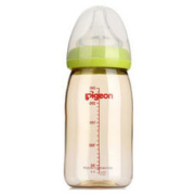 Pigeon 贝亲 经典自然实感系列 PPSU奶瓶 240ml 绿色 6月+ AA93