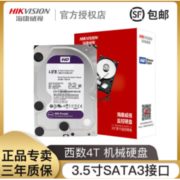 WD 西部数据 紫盘 4TB 监控级机械硬盘 WD40PURX