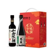 厨房必备！丸庄 梁汾 黑豆本酿造酱油 550g+山西陈醋2年450ml 礼盒装