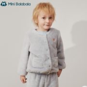 柔软舒适！Mini Balabala 迷你巴拉巴拉 儿童珊瑚绒保暖外套