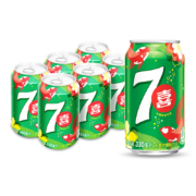 聚划算百亿补贴：7喜柠檬水果味碳酸汽水饮料 复古胖罐330ml*6罐*2件