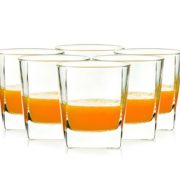 经久耐用！柚米一粒 玻璃杯 四方杯 200ml*6只 8.9元包邮