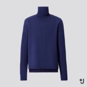 11日0点！ UNIQLO 优衣库 432657 男装+J美利奴羊毛混纺两翻领针织衫