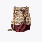 某猫¥4500！Tory Burch Fleming Soft Tweed Mini 水桶包