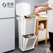 4日0点： 佳佰 双层分类垃圾桶 45L