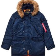 S码！Alpha Industries 阿尔法 男士 N-3B 男士修身防水防寒大衣 含税到手￥886.72