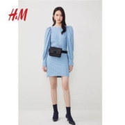 H&M 0947881 宋茜灵感系列 女装泡泡袖牛仔连衣裙