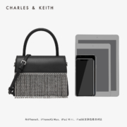 CHARLES＆KEITH 金属流苏饰 手提女单肩包