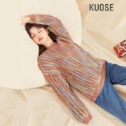 kuose 阔色 KSH2012020 女士彩虹针织衫