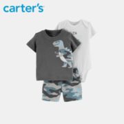 Carter's 孩特 儿童卡通短袖连体衣短裤 3件套