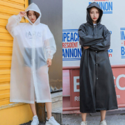 EVA加厚，轻便柔软：洁到 男女 便携一体式时尚雨衣