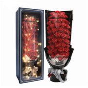 京东PLUS会员：FirstLove 51朵红玫瑰花 永生花束礼盒
