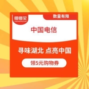 电信 寻味湖北 点亮中国 领翼支付8-5元购物券