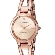 prime会员！Anne Klein 安妮克莱因 AK/2626RGRG 女款玫瑰金水晶镂空手镯手表  直邮含税到手￥199.95