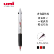 Uni 三菱 MSXE3-500-07 多功能笔（自动铅笔+圆珠笔）透明杆 *3件